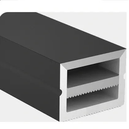 Tuba Silikonowa Płaska P1510 CZARNA dla Taśm LED COB do 10mm