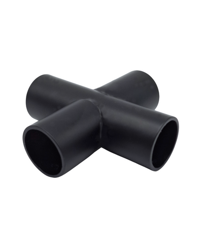 Czarna złączka krzyż do D25