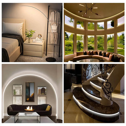 ALISTER 3.3FT/1M Flexible Black LED Channel with Milky White LED  Diffuser Cover Bendable Aluminum Track U106 BW