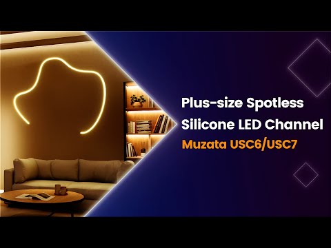 ALISTER 16.5ft/5M Plus-size Spotless Silicone LED Channel System 20x20mm with Flange Recessed Flexible Tube with Milky White Cover (LED Strip Lights No Need to Pass Through LED Channel) USC6 WW