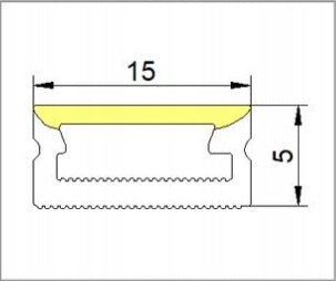 Tuba Silikonowa Płaska P1505 dla Taśm LED COB do 12mm