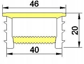 Tuba Silikonowa Frez F4020 dla Taśm LED COB do 30mm