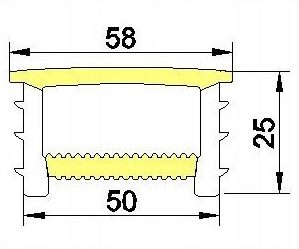 Tuba Silikonowa Frez F5020 dla Taśm LED COB do 40mm