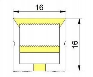 Tuba Silikonowa Płaska P1616 dla Taśm LED COB do 10mm