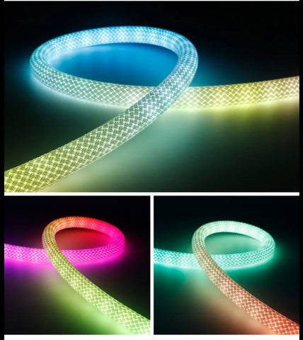 Tuba Silikonowa Okrągła D22 LINA w oplocie dla Taśm LED COB do 8mm