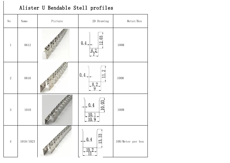 Cover of Bendable Steel Profile Catalogue
