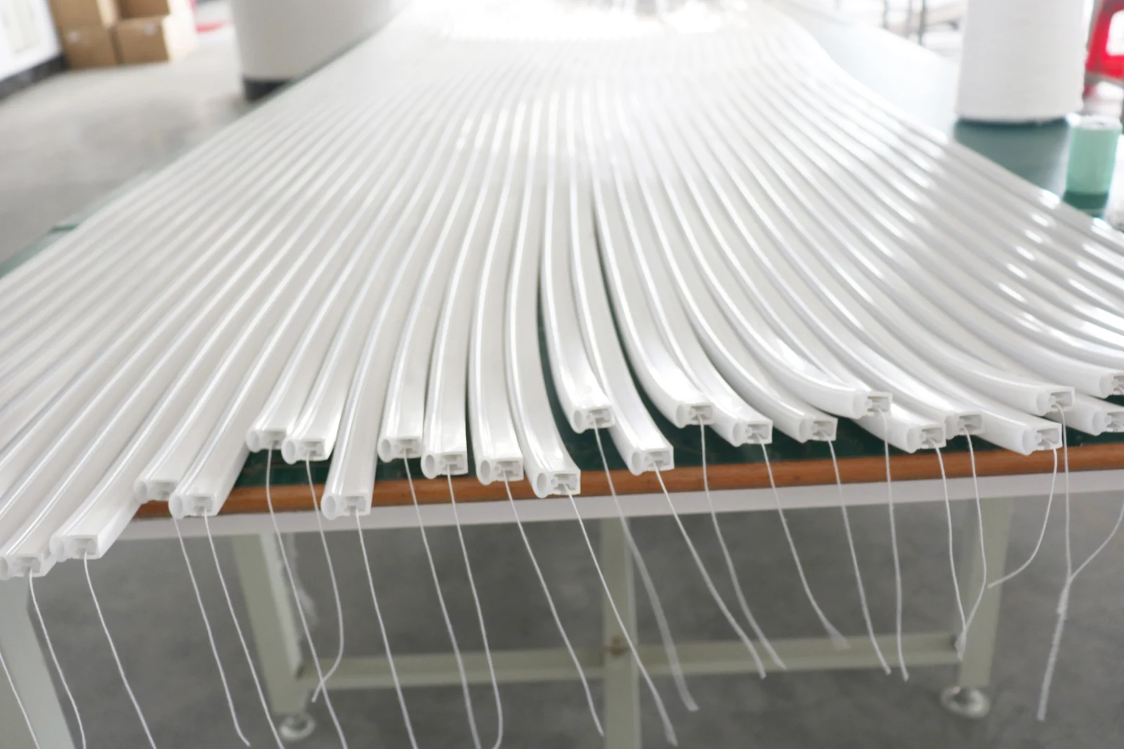 Finished white silicone profile formats