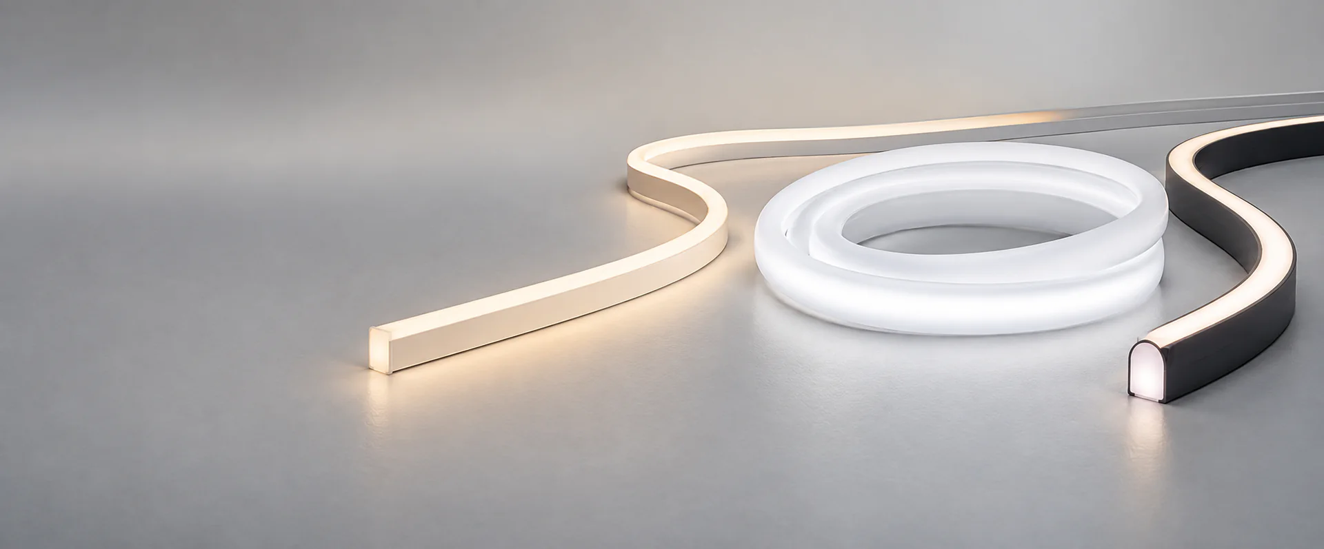 Slim rectangular and round LED Neon Flex product formats
