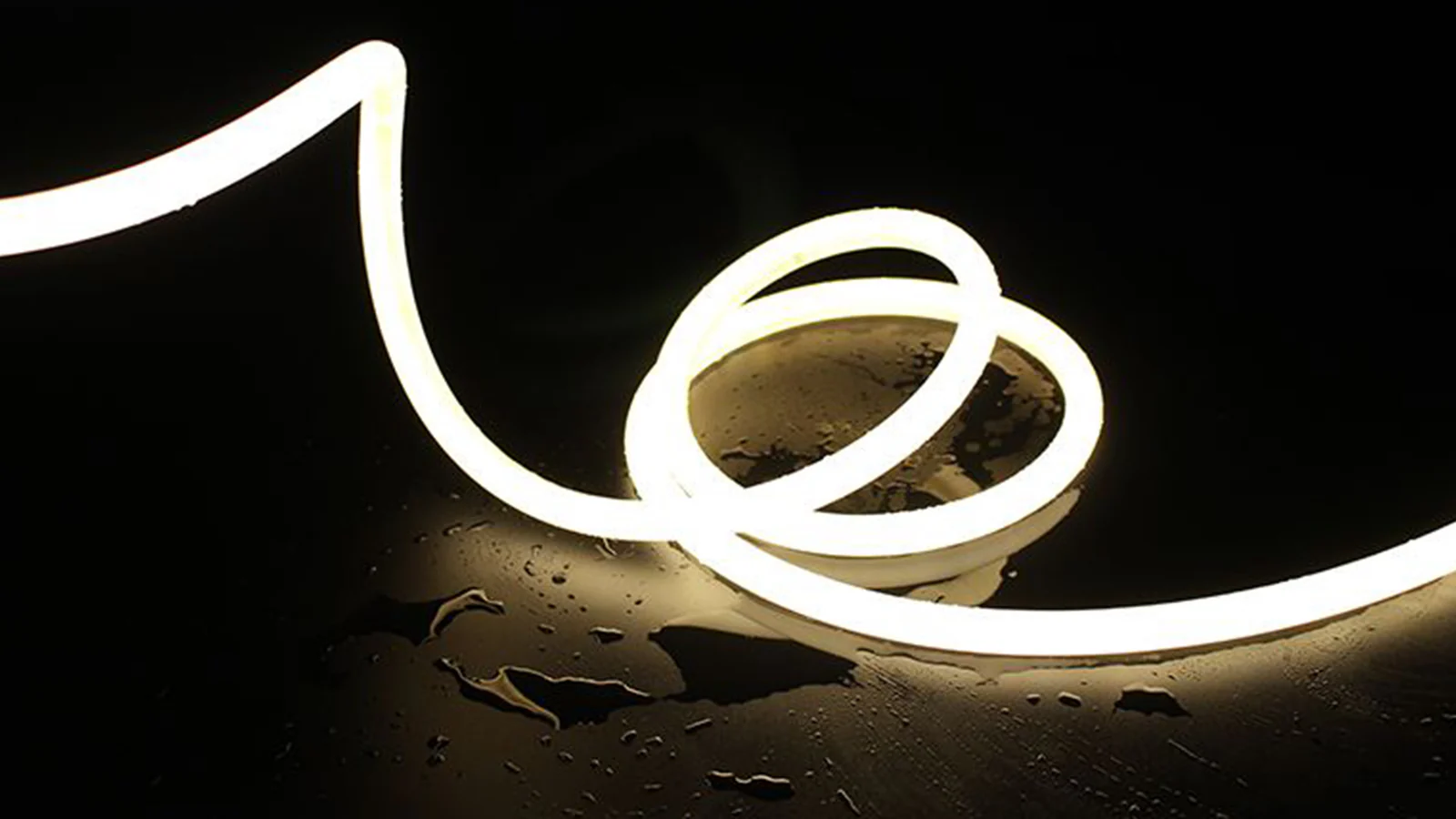 How to Install LED Neon Flex: Route, Mounting and Power Planning Real illuminated LED neon flex light line arranged in a gentle curve