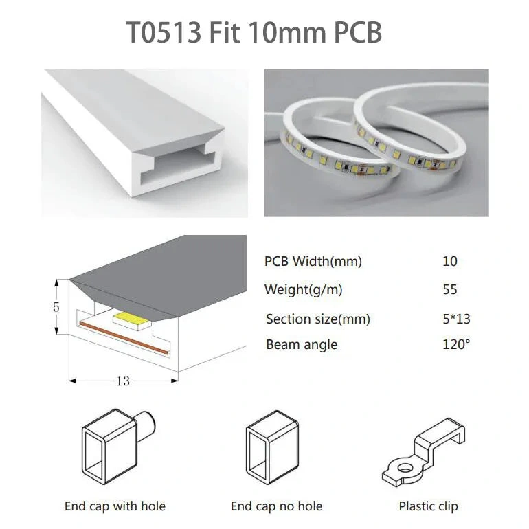T0513 empty flat silicone housing illustration